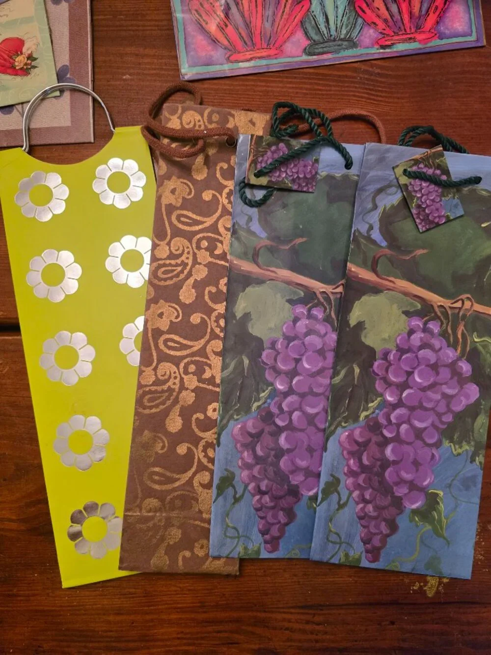 Gift Bags Lot of 22 Generic Multicolored Wine Mini Medium Large